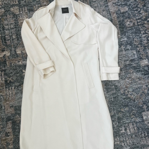 Theory Tench Coat White Size M - Picture 6 of 9